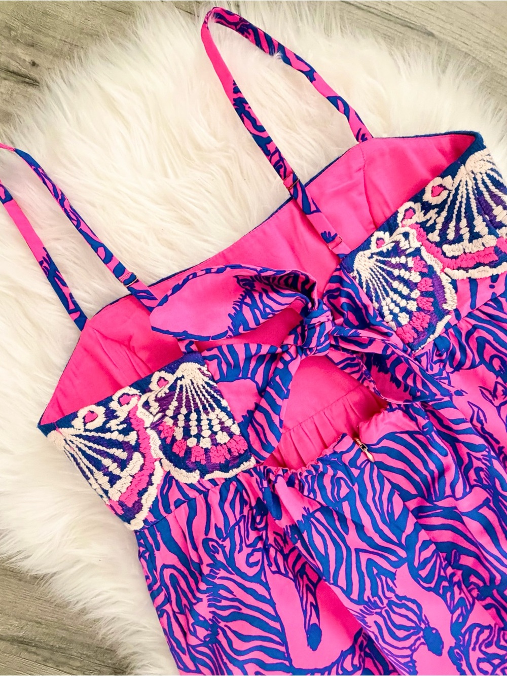 NWOT Lilly Pulitzer Hot Pink and Blue Printed Dress - Picture 8 of 10